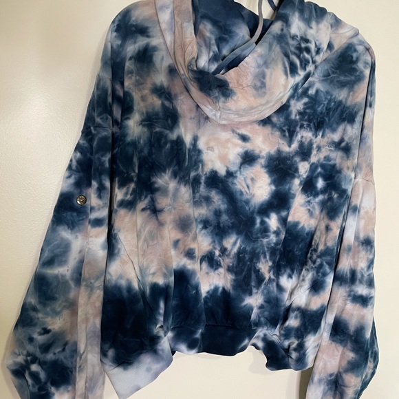 SOLD Tie Dye Cropped Hoodie - Picture 3 of 5
